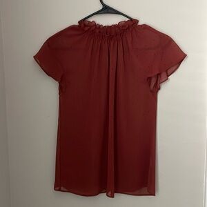 Express sheer short sleeve top